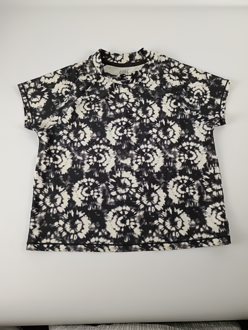 Tie-Dye Short Sleeve Tee - Black & White - Kids